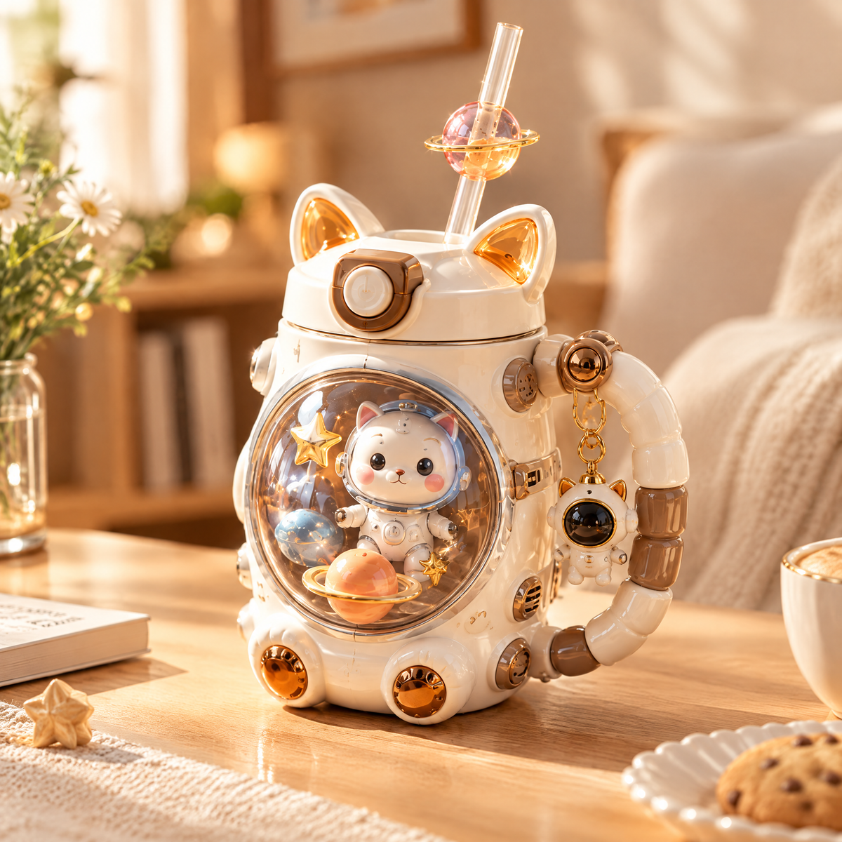 Cosmic Cat Astronaut Space Mug