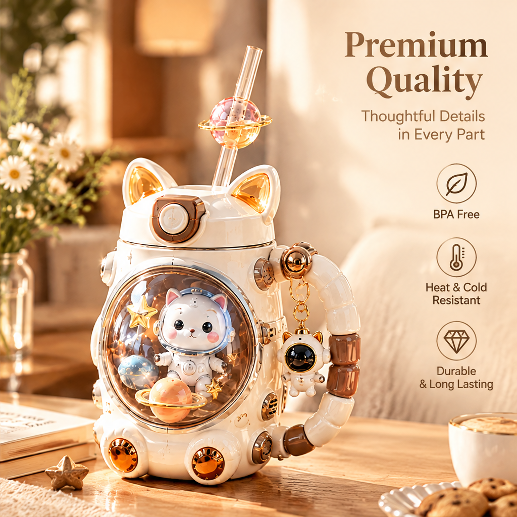 Cosmic Cat Astronaut Space Mug