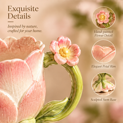 Blooming Tulip Sculptural Ceramic Mug