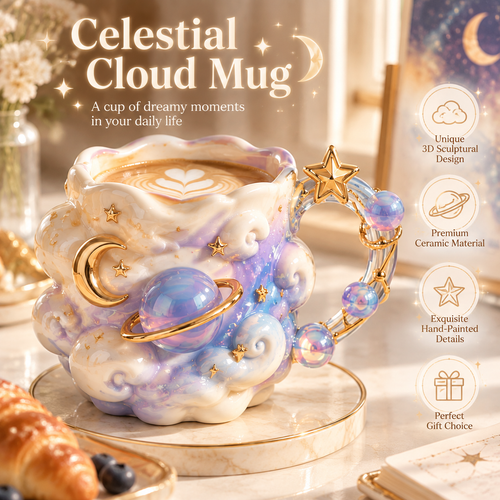 Celestial Cloud Planet Ceramic Mug