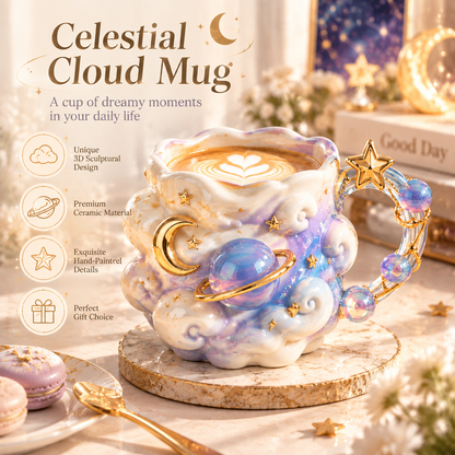 Celestial Cloud Planet Ceramic Mug